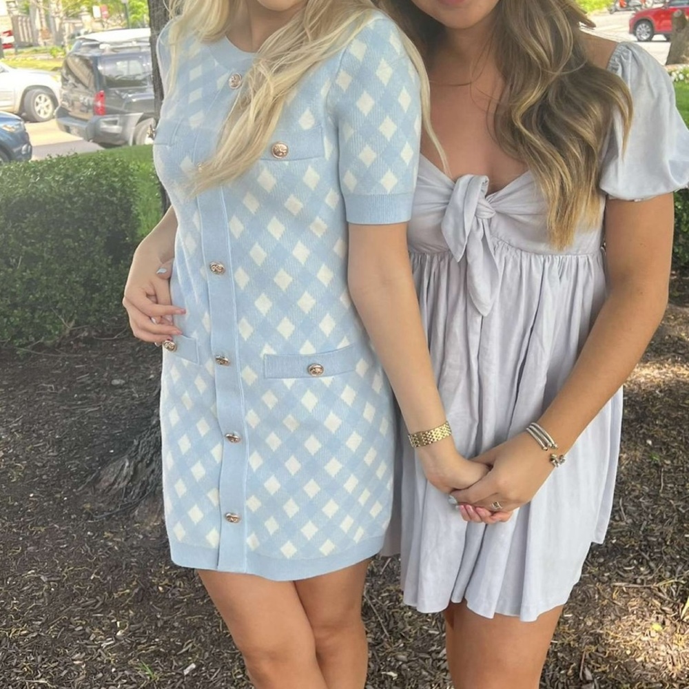 Small endless rose gingham dress, so soft